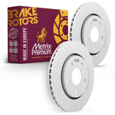 Metrix Premium Chassis Parts - 11.89 inch (302mm) 2 PC Front Coated Vented Disc Brake Rotor Fits 2008-2009 Chrysler Town & Country, 2008-2009 Dodge Grand Caravan, 09.N124.10, Made in Europe