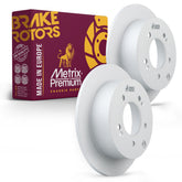 Metrix Premium Chassis Parts - 10.31 inch (262mm) 2 PC Rear Coated Solid Disc Brake Rotor Fits 2010-2013 Kia Forte, 2010-2013 Kia Forte Koup, 10-13 Kia Soul, 2012-2013 Kia Forte5, Made in Europe