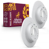Metrix Premium Chassis Parts - 10.23 inch (259.75mm) 2 PC Rear Coated Solid Brake Rotor Fits 2003-2007 Honda Accord, 2004-2008 Acura TSX, Replacement 08.A327.10, Made in Europe