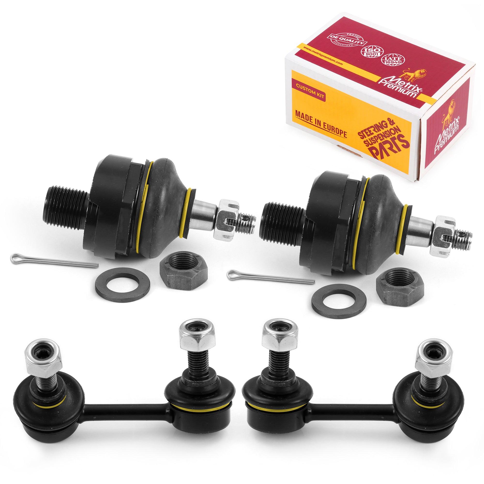 Metrix Premium 4 PC Front Stabilizer Bar Link and Upper Ball Joint Kit 96550MT Suspension OEM fit Spare Parts