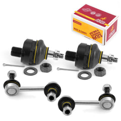 Metrix Premium 4 PC Front Stabilizer Bar Link and Upper Ball Joint Kit 96613MT Suspension OEM fit Spare Parts