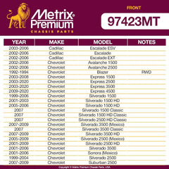 Metrix Premium 4 PC Front Stabilizer Bar Link and Sway Bar Bushing Kit  97423MT fitment