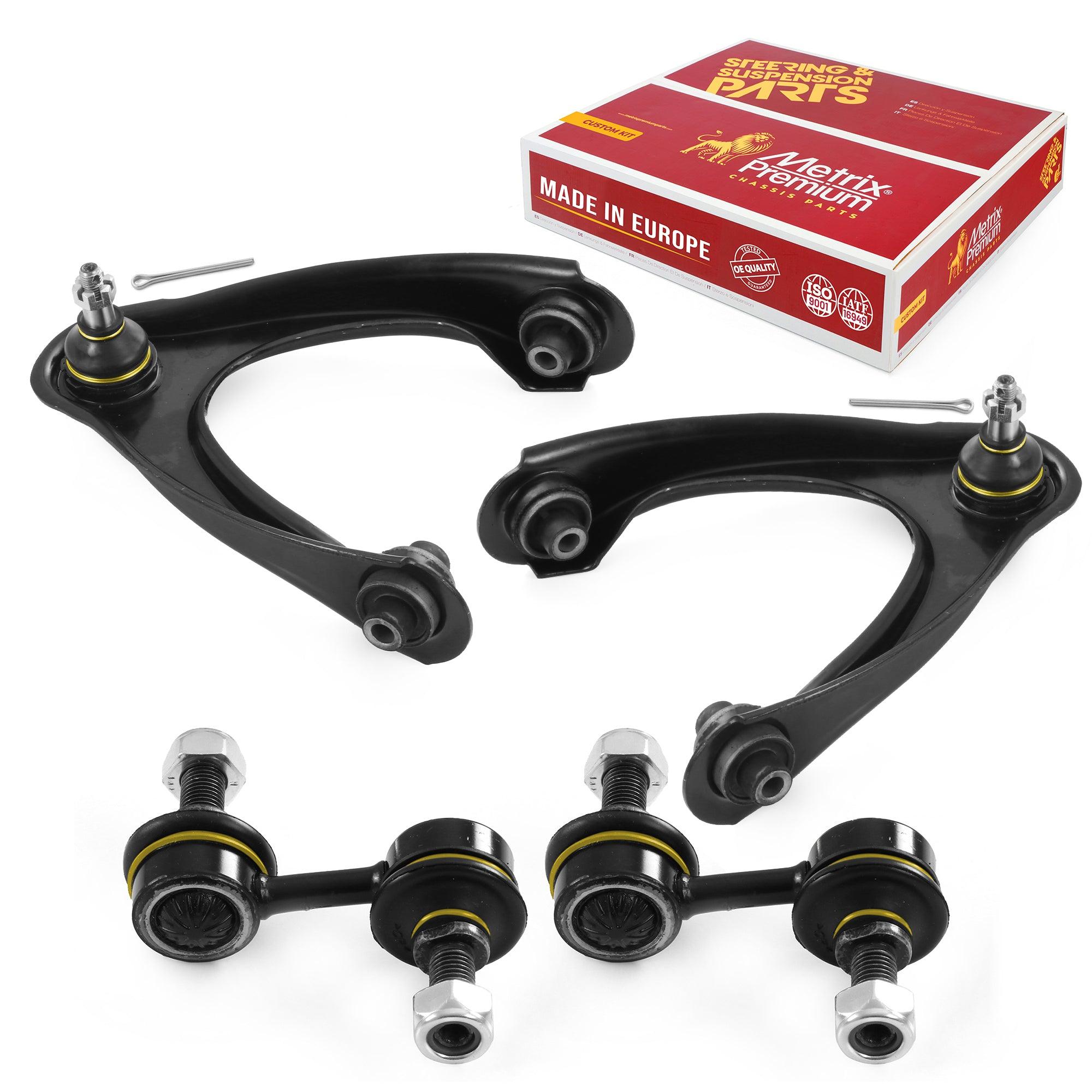 Metrix Premium 4 PC Front Upper Control Arm and Front Stabilizer Bar Link Kit 97473MT Suspension OEM fit Spare Parts