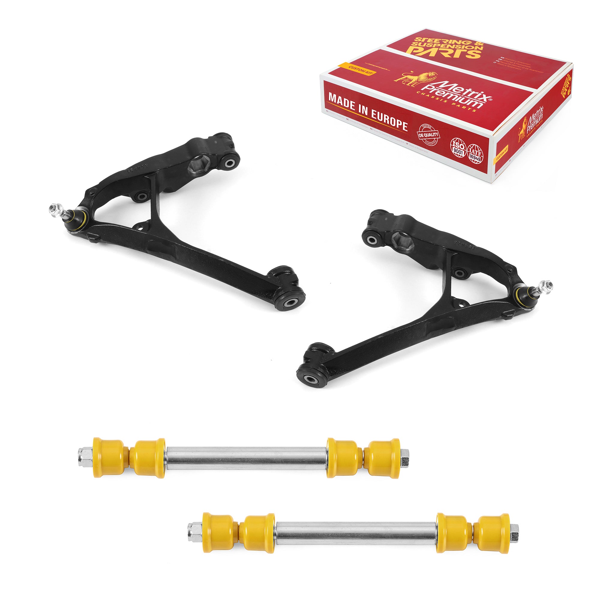 Metrix Premium 4 PC Front Lower Control Arm and Front Stabilizer Bar Link Kit 97544MT OEM fit auto parts