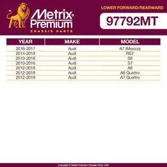 Metrix Premium 4 PC Front Lower Forward Control Arm and Front Lower Rearward Control Arm Kit 97792MT fitment