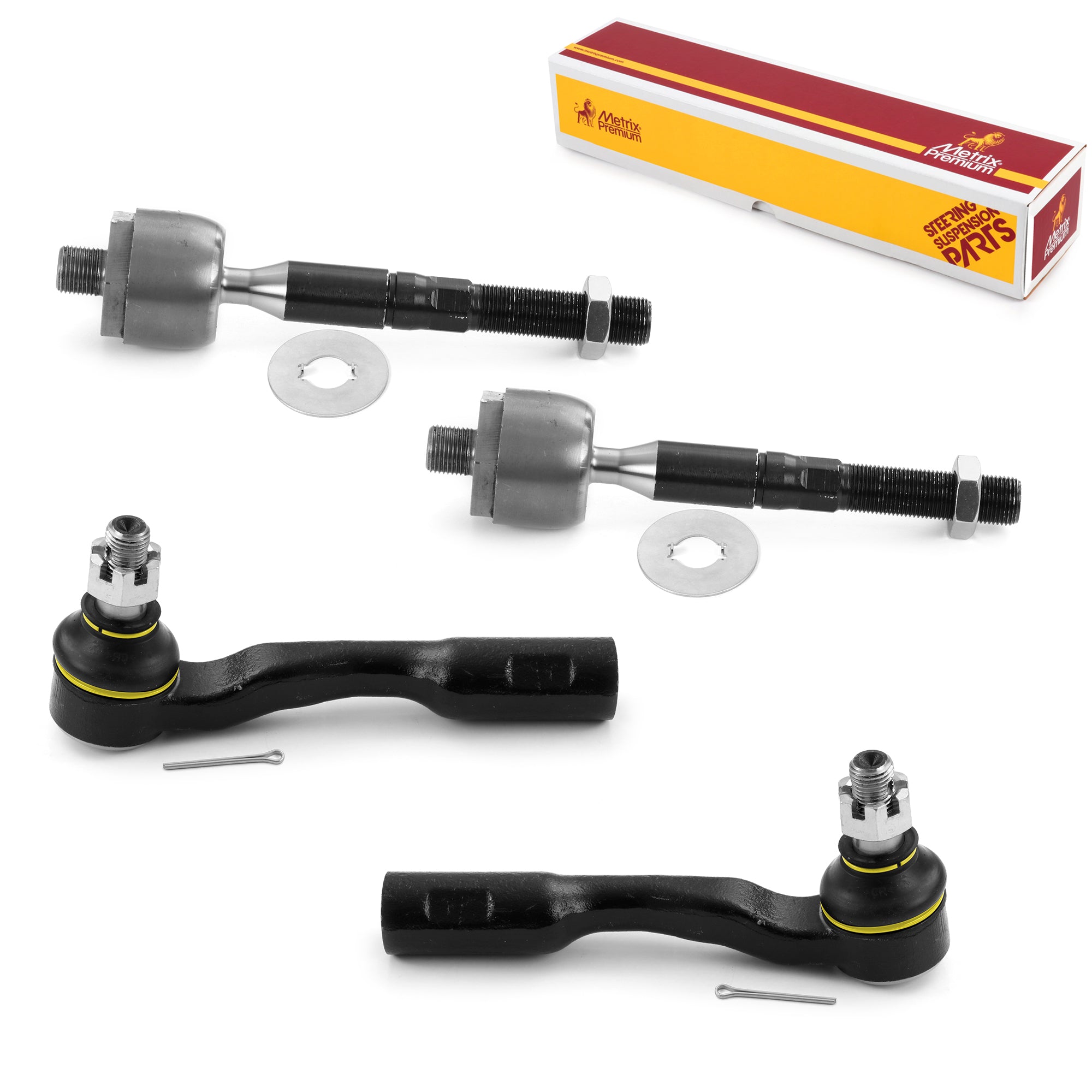 Metrix Premium 4 PC Inner Tie Rod End and Outer Tie Rod End Kit 98052MT OEM fit auto parts