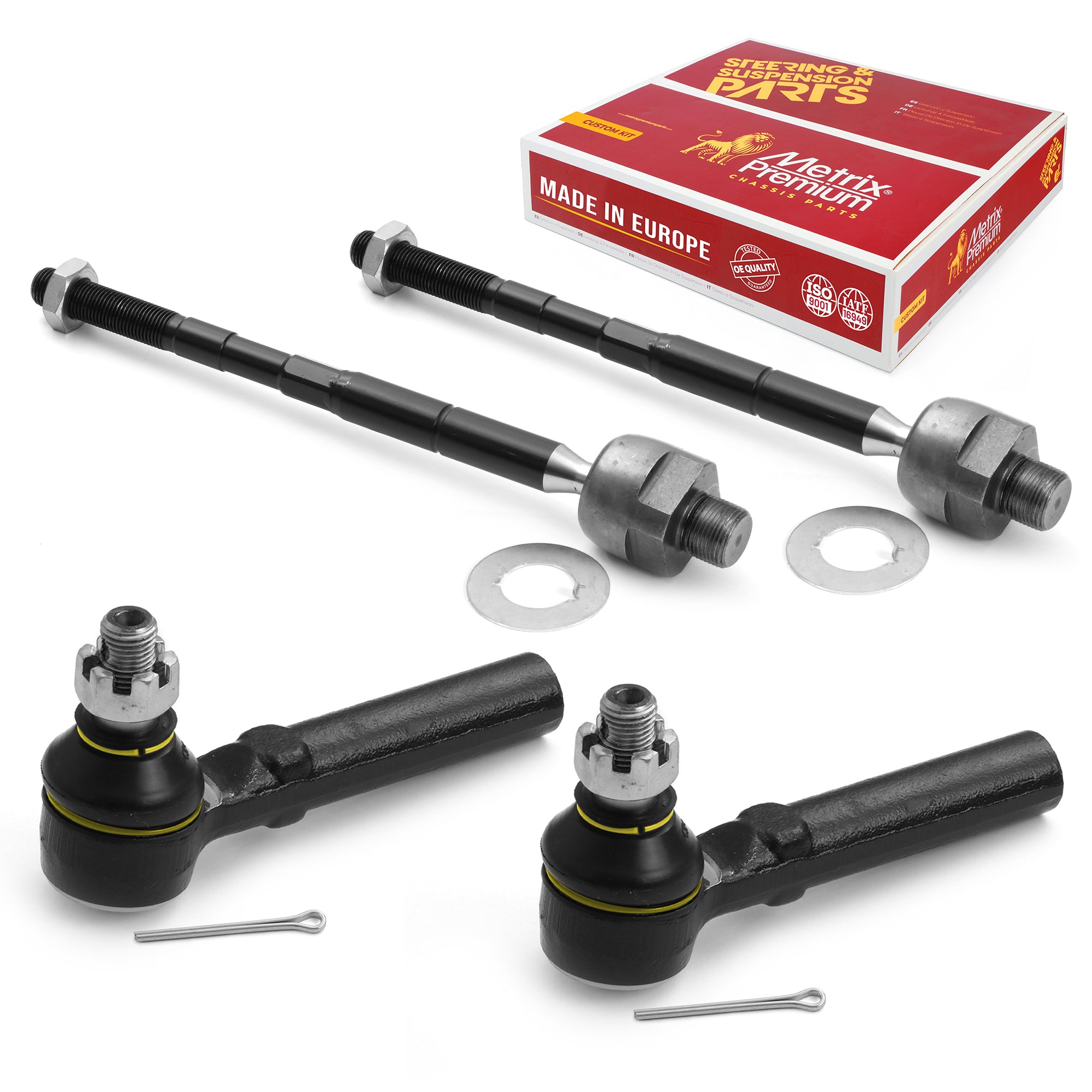 Metrix Premium 4 PC Inner Tie Rod End and Outer Tie Rod End Kit 98062MT OEM fit auto parts