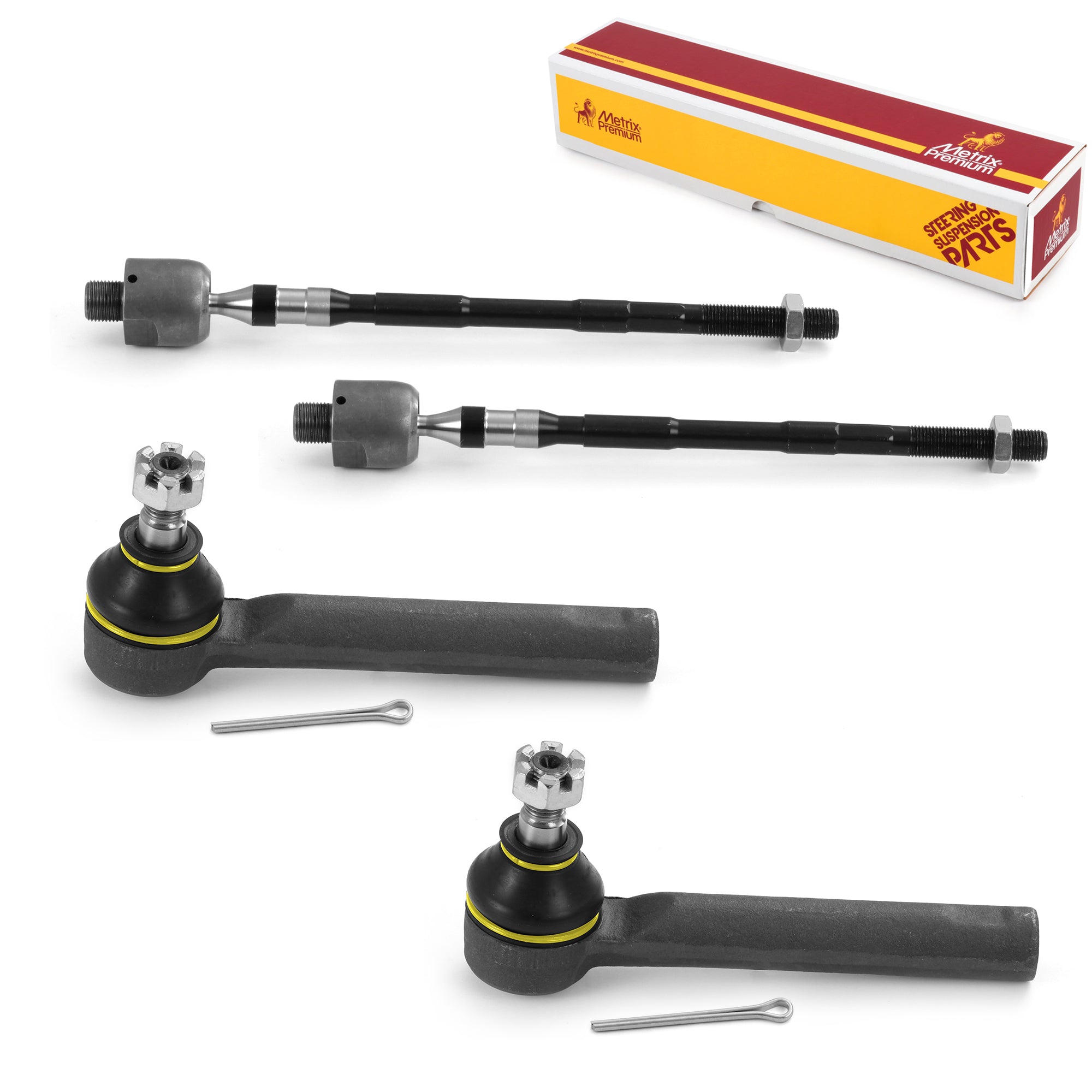 Metrix Premium 4 PC Inner Tie Rod End and Outer Tie Rod End Kit 98068MT OEM fit auto parts