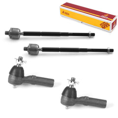 Metrix Premium 4 PC Inner Tie Rod End and Outer Tie Rod End Kit 98093MT OEM fit auto parts