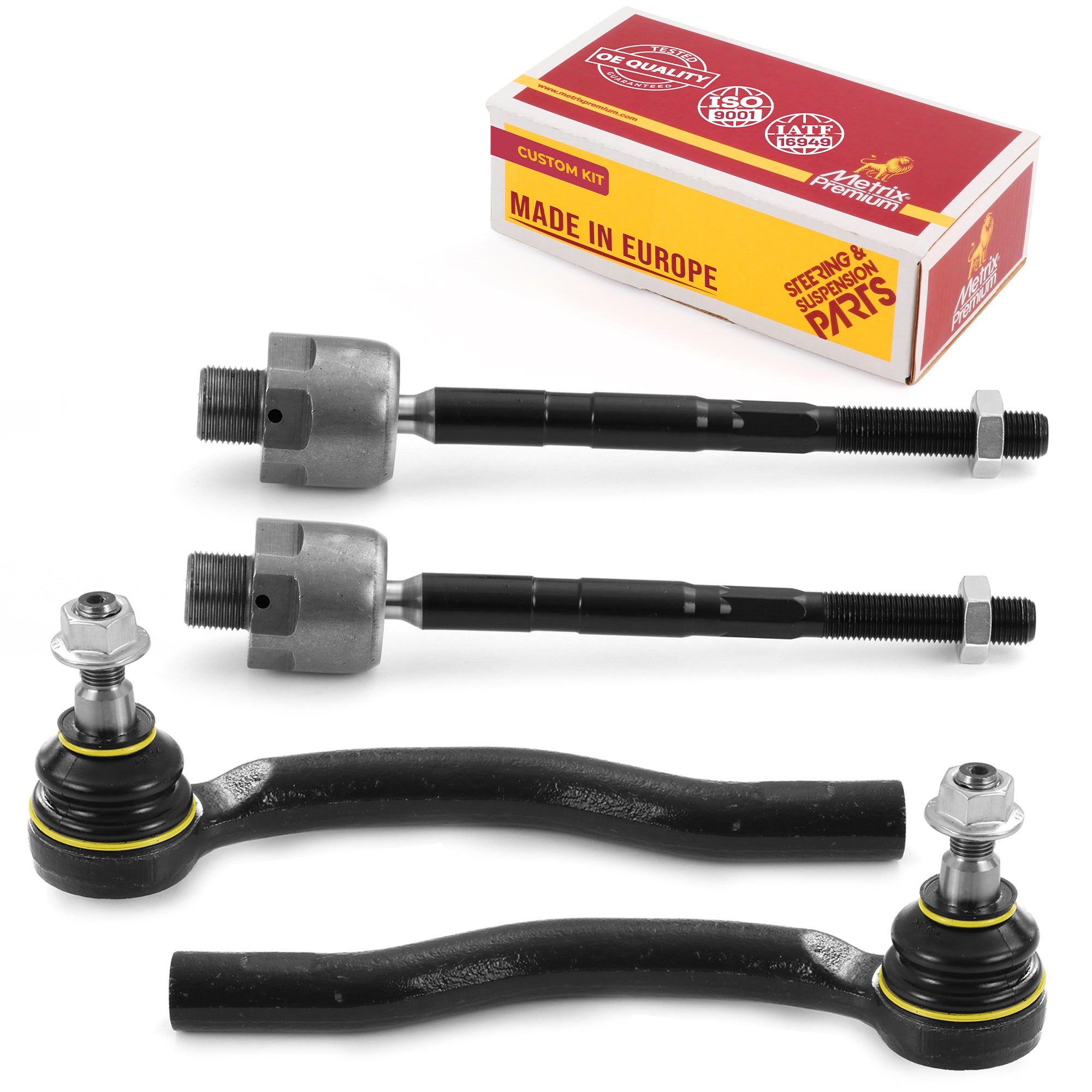 Metrix Premium 4 PC Inner Tie Rod End and Outer Tie Rod End Kit 98107MT OEM fit auto parts