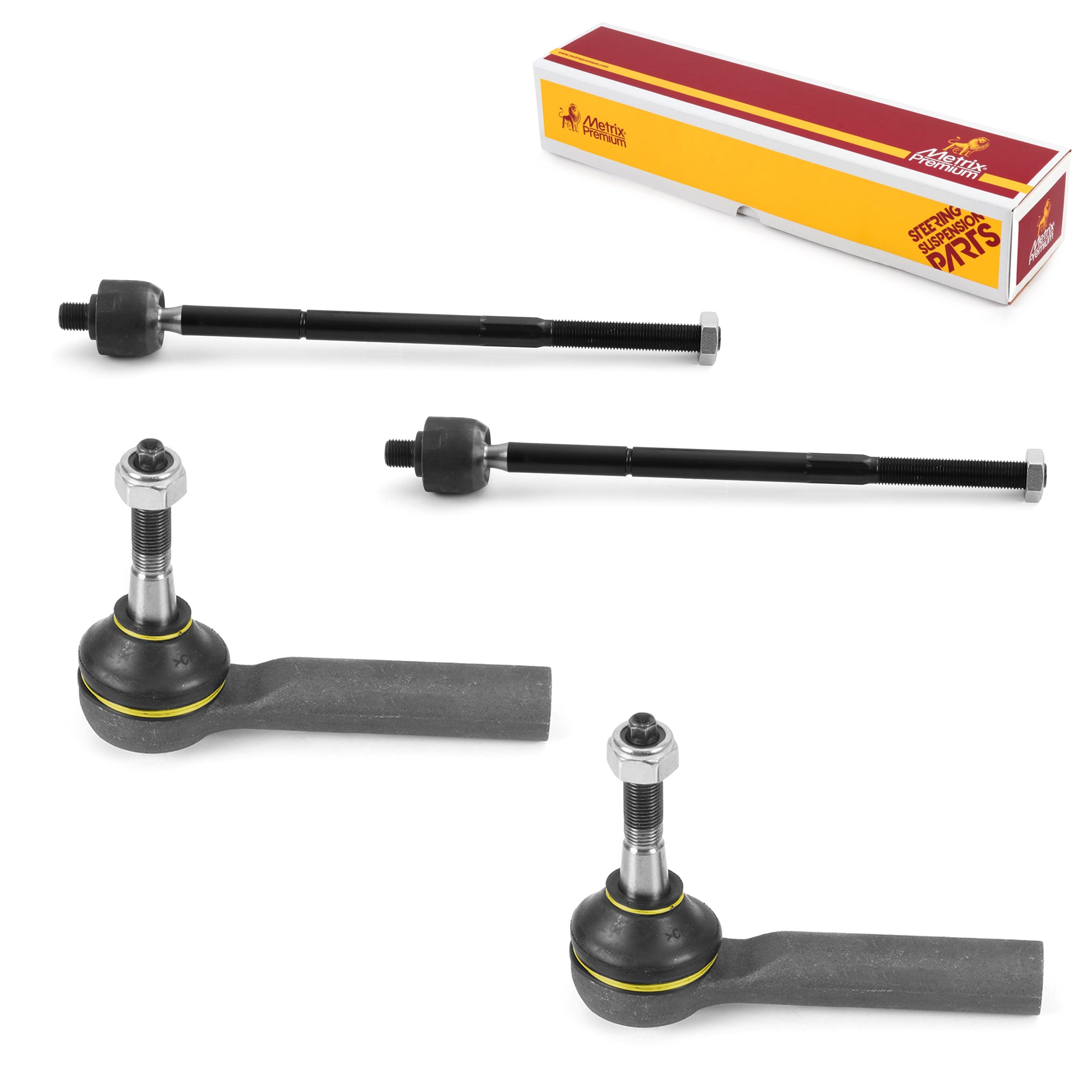 Metrix Premium 4 PC Inner Tie Rod End and Outer Tie Rod End Kit 98207MT OEM fit auto parts