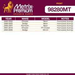 Metrix Premium 2 PC Front Stabilizer Bar Link Kit 98280MT fitment