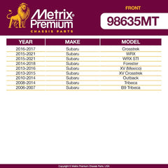 Metrix Premium 2 PC Front Stabilizer Bar Link Kit 98635MT fitment