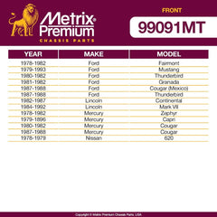 Metrix Premium 2 PC Front Stabilizer Bar Link Kit 99091MT fitment