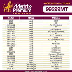 Metrix Premium 2 PC Front Left Lower and Front Right Lower Ball Joint Kit 99299MT fitment