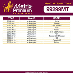 Metrix Premium 2 PC Front Left Lower and Front Right Lower Ball Joint Kit 99299MT OEM fit