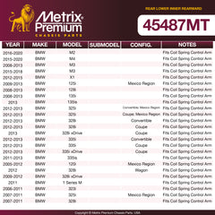 Metrix Premium Chassis Parts Rear Lower Inner Rearward Control Arm Bushing 45487MT aftermarket car parts