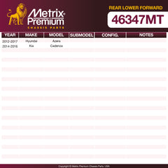 Metrix Premium Chassis Parts Rear Lower Forward Control Arm and Ball Joint Assembly 46347MT OEM fit auto parts