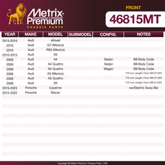 Metrix Premium Chassis Parts Front Stabilizer Bar Link 46815MT suspension steering brake parts