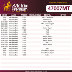 Metrix Premium Chassis Parts Front Left Lower Forward Control Arm And Ball Joint Assembly 47007MT OEM fit auto parts