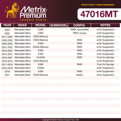 Metrix Premium Chassis Parts Front Right Lower Rearward Control Arm and Ball Joint Assembly 47016MT OEM fit auto parts