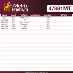 Metrix Premium Chassis Parts Center Link 47881MT OEM fit auto parts
