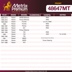 Metrix Premium Chassis Parts Front Tie Rod End Adjusting Sleeve 48647MT aftermarket car parts