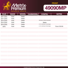 Metrix Premium Chassis Parts Front Stabilizer Bar Bushing Kit 49090MP aftermarket car parts