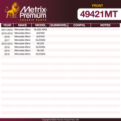 Metrix Premium Chassis Parts Front Control Arm Bushing 49421MT aftermarket car parts