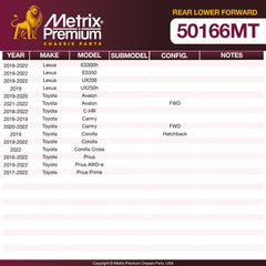 Metrix Premium Rear Lower Forward Control Arm 50166MT OEM fit spare parts