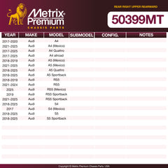 Metrix Premium Chassis Parts Rear Right Upper Rearward Lateral Arm 50399MT aftermarket car parts