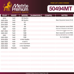 Metrix Premium Chassis Parts Front Left Lower Forward Control Arm 50494MT aftermarket car parts