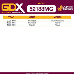 Front Sway Bar Stabilizer Bar Link 52188MG