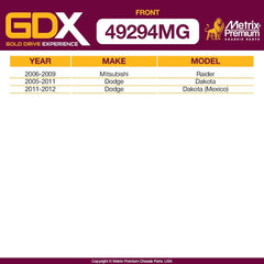 Front Sway Bar Stabilizer Bar Link 49294MG