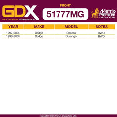 Front Sway Bar Stabilizer Bar Link 51777MG