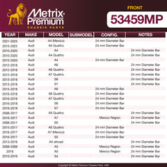 Metrix Premium Chassis Parts Front Stabilizer Bar Bushing Kit 53459MP OEM fit auto parts