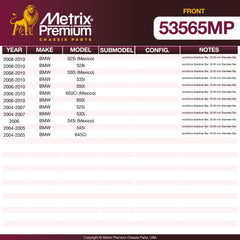 Metrix Premium Chassis Parts Front Stabilizer Bar Bushing Kit 53565MP aftermarket car parts