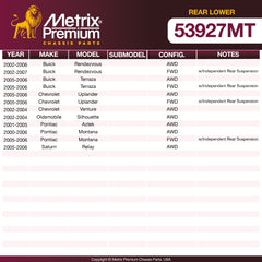 Metrix Premium Chassis Parts Rear Lower Ball Joint 53927MT aftermarket car parts