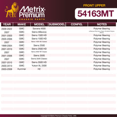 Metrix Premium Front Upper Ball Joint 54163MT aftermarket car parts