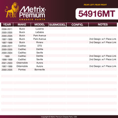Metrix Premium Chassis Parts Rear Left; Rear Right Control Arm and Ball Joint Assembly 54916MT OEM fit auto parts