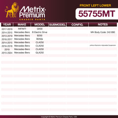 Metrix Premium Chassis Parts Front Left Lower Control Arm and Ball Joint Assembly 55755MT aftermarket car parts