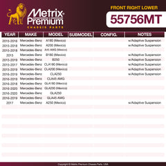 Metrix Premium Chassis Parts Front Right Lower Control Arm and Ball Joint Assembly 55756MT OEM fit auto parts
