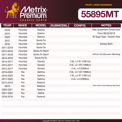 Metrix Premium Chassis Parts Front Lower Rearward Control Arm Bushing 55895MT OEM fit auto parts