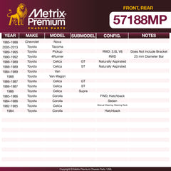 Metrix Premium Chassis Parts Front Stabilizer Bar Bushing Kit 57188MP OEM fit auto parts