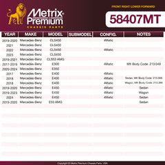 Metrix Premium Chassis Parts Front Right Lower Forward Control Arm And Ball Joint Assembly 58407MT aftermarket car parts