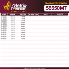 Metrix Premium Chassis Parts Rear Lower Forward Trailing Arm 58550MT OEM fit auto parts