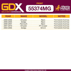 Front Sway Bar Stabilizer Bar Link 55374MG