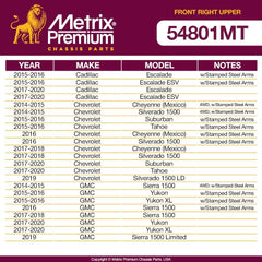 Front Right Upper Control Arm w/Ball Joint & Bushing Assembly 54801MT