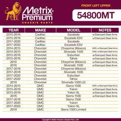 Front Left Upper Control Arm w/Ball Joint & Bushing Assembly 54800MT
