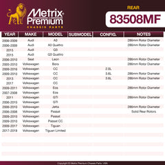 Metrix Premium Rear Disc Brake Rotor 83508MF OEM fit spare parts